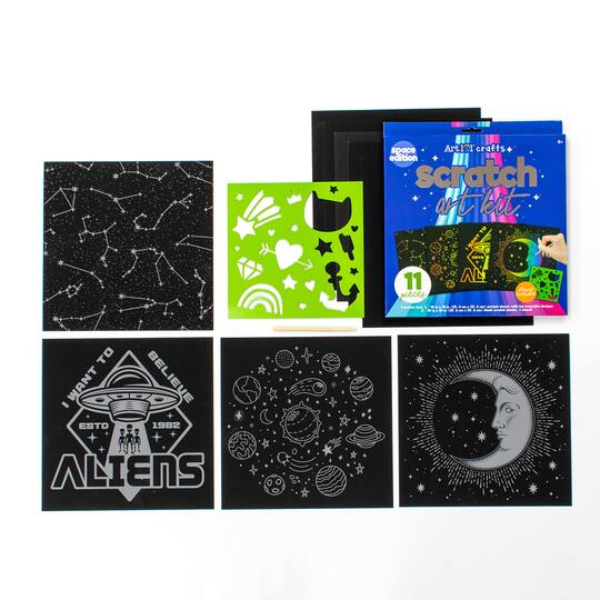 Art 101 Scratch Art Kits, 3 Packs of 11